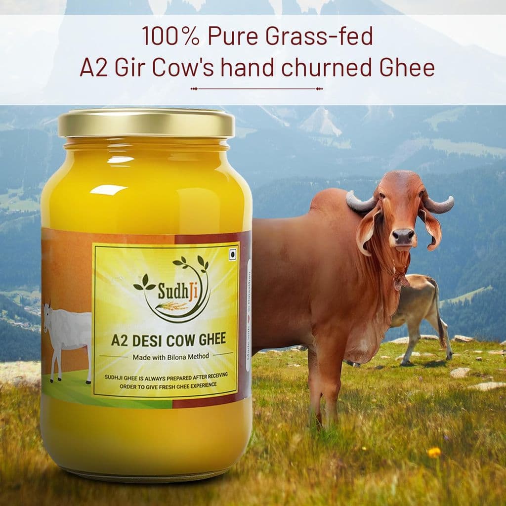 SUDHJI A2 Desi Cow Ghee | Traditional Bilona Method | Ayurvedic Ghrita