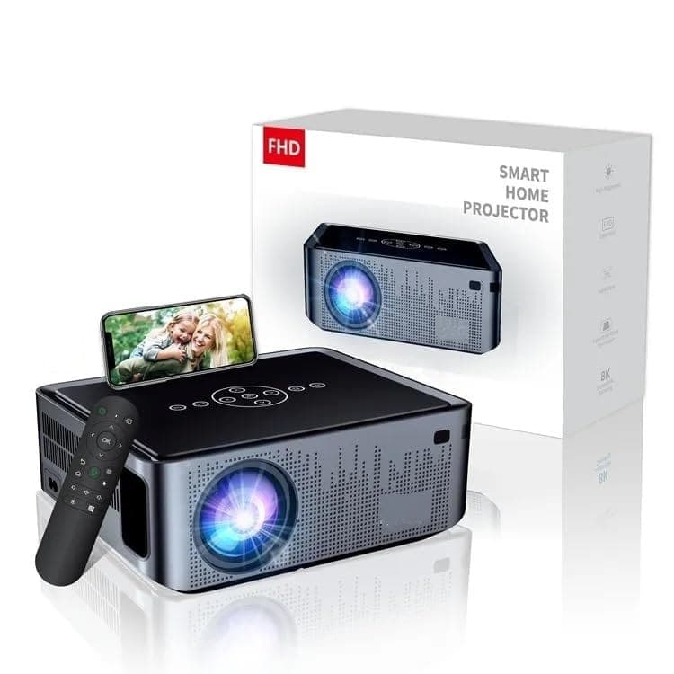 AUSHA Smart 1080P Projector with Android 9.0 | 4K/8K Support, Auto Focus, WiFi 5G & Dolby Audio