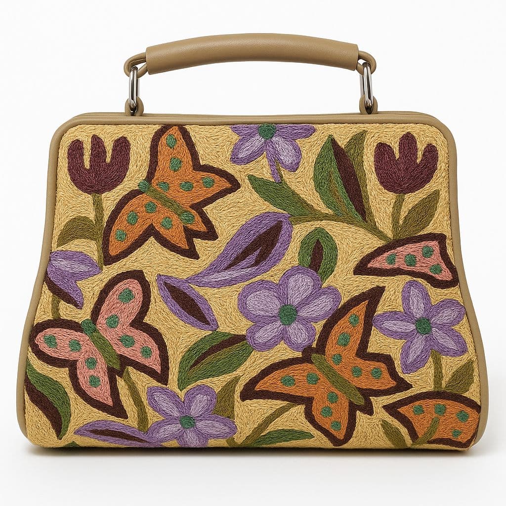 Kashmiri Handmade Aari Work Handbag