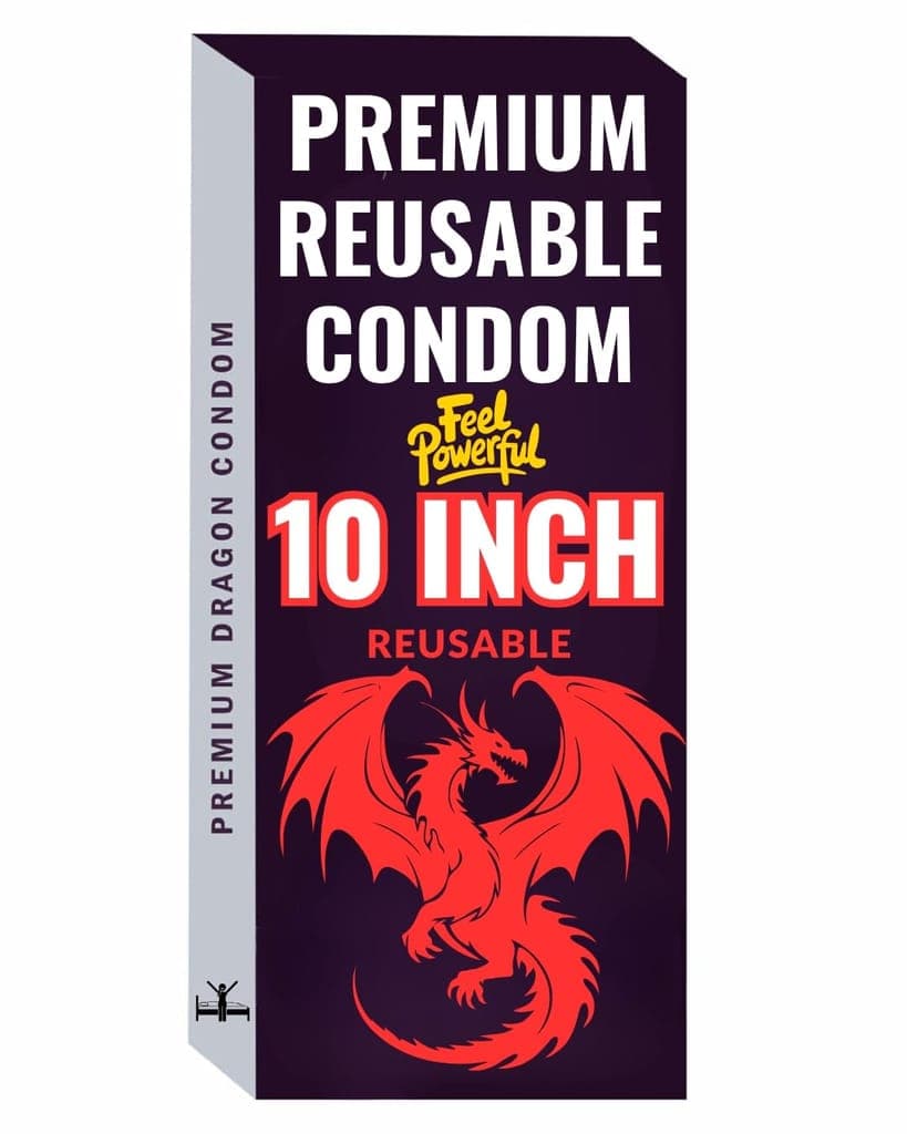 Premium Reusable Condom - 10 Inch - Unleash the Dragon