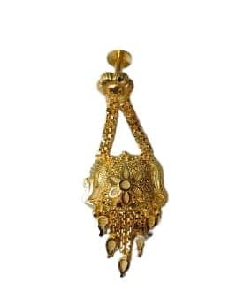 Exquisite Gold Floral Jhumka Drop Earring - Traditional Indian Ethnic Jewelry