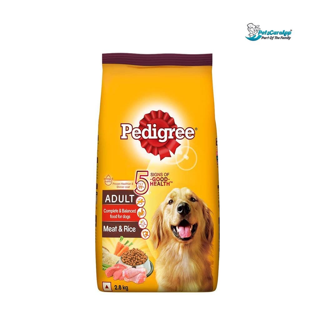 Pedigree Dry Food for Adult Dogs, Meat & Rice Flavour