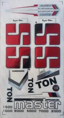 VR3 INTERNATIONAL | 3D MASTER | SS Embossed Cricket Bat Sticker (Red)