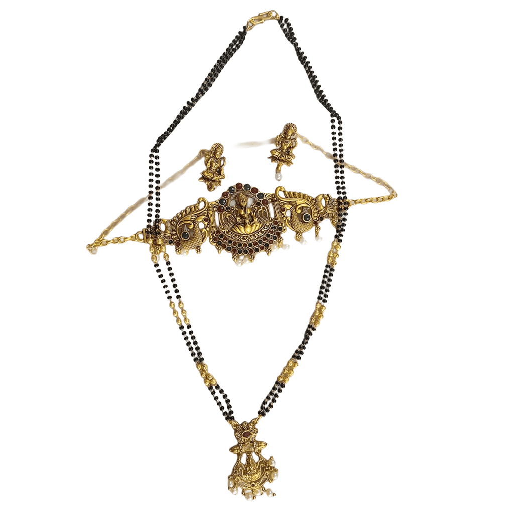 Mangalsutra & choker necklace Antique Temple Jewellery Set Combo
