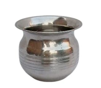 Mii Art Stainless Steel Kalash/Lota/Karva for Pooja, Temple & Karva Chauth (Small, 175 ml, 7 cm) Pack of 1