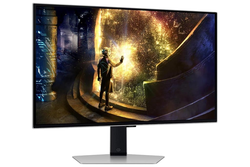 Samsung 27" (67.8 cm) Odyssey G6 OLED 2K Gaming Monitor|QHD 2560 x 1440|240 Hz|0.03ms| OLED Safeguard+|FreeSync Premium Pro|Nvidia G-Sync|Height-Tilt-Pivot Adjustable Stand|LS27DG610SWXXL|Silver