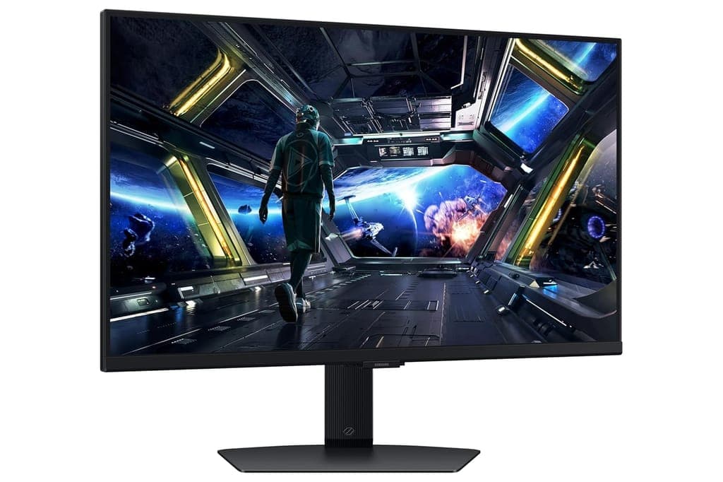 Samsung 27"(68.5cm) Odyssey G7 4K Smart Gaming Monitor|UHD 3840 x 2160|Fast IPS panel|144 Hz|1ms|OTT Apps|VESA DisplayHDR400|Speakers|FreeSync Premium|LAN|WiFi|Bluetooth|HAS Pivot|LS27DG700EWXXL|Black