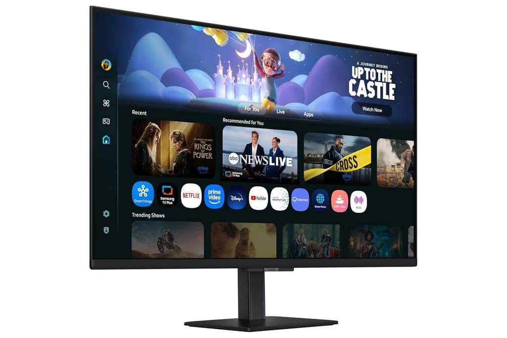 Samsung 32" (80cm) M5 Smart Monitor with Smart TV Experience|FHD 1920 x 1080|Screen Mirroring TV Plus|Speakers|Adaptive Sound|Wi-Fi|HDMI|Bluetooth|LS32FM500EWXXL|Black