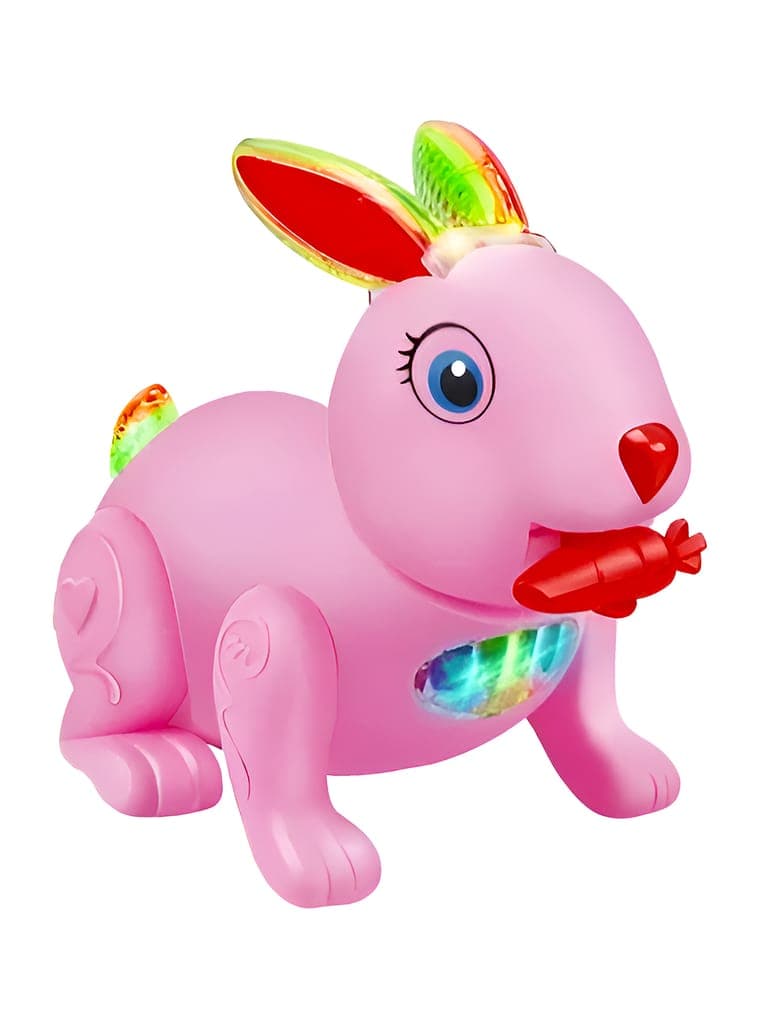 Kids Interactive Walking Rabbit Toy | Adorable Walking Rabbit Toy for Toddlers | Battery Powered Interactive Walking Rabbit Toy |  Battery Powered Moving Bunny with Sounds | Plastic Walking Rabbit Toy for Children