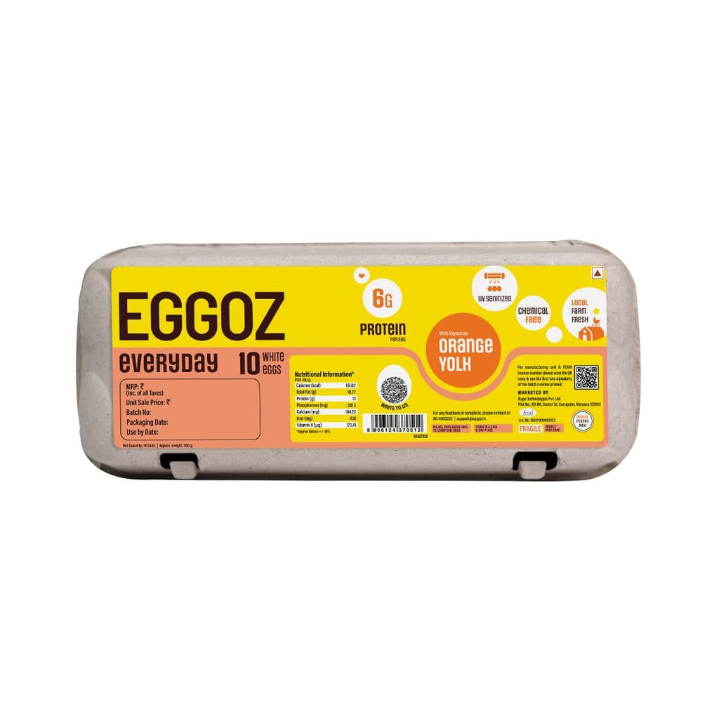 Eggoz Everyday 10 White Farm Fresh Eggs