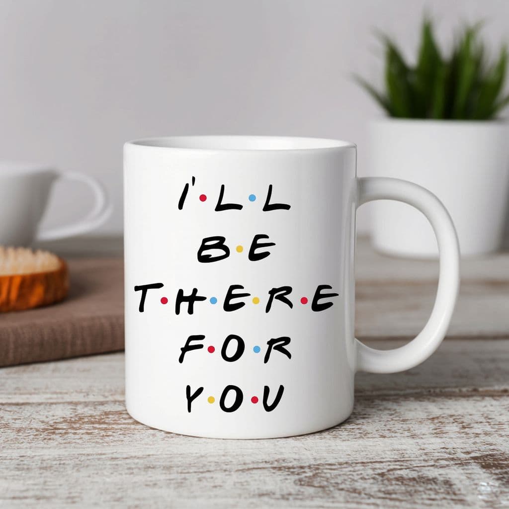 I'll Be There for You Printed Ceramic Coffee Mug | Friends Inspired White Cup for Tea, Coffee & Gifting, White