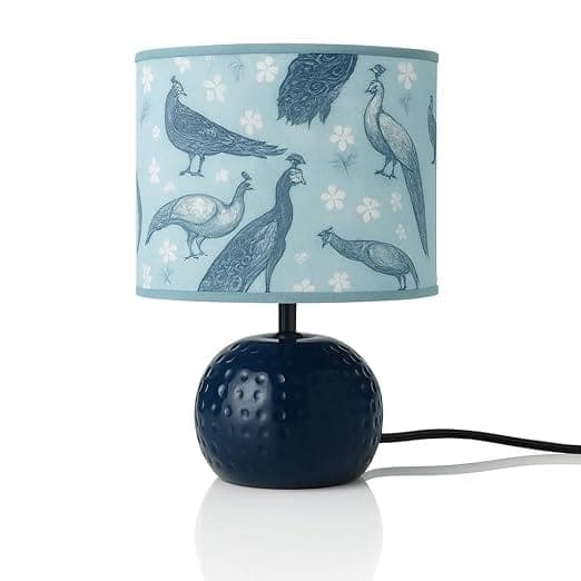 Table Lamp | Elegant Lamp for Living Room/Bedroom/Resturant/Resort/Cafe/Hotel (3 Colour Changing LED Bulb Included) | DOM-L17 (Blue)