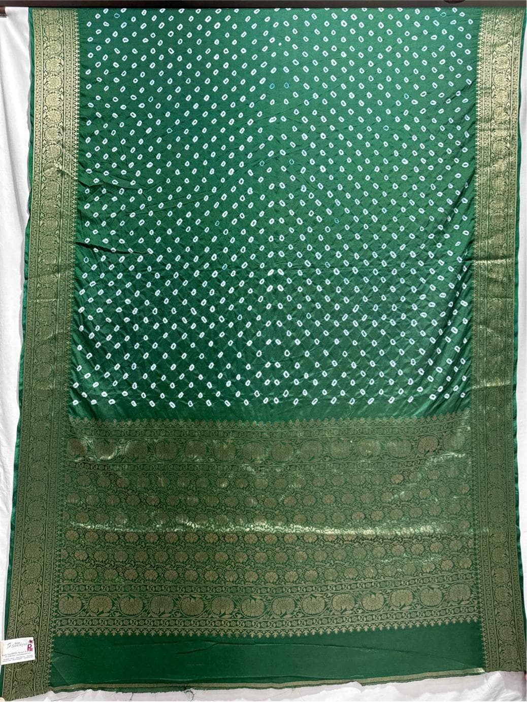 kala-sanskruti-all-over-green-color-dupion-silk-bandhani-saree-6.5m-with-blouse-piece-elegant-traditional-wear-bridal-saree-for-women1