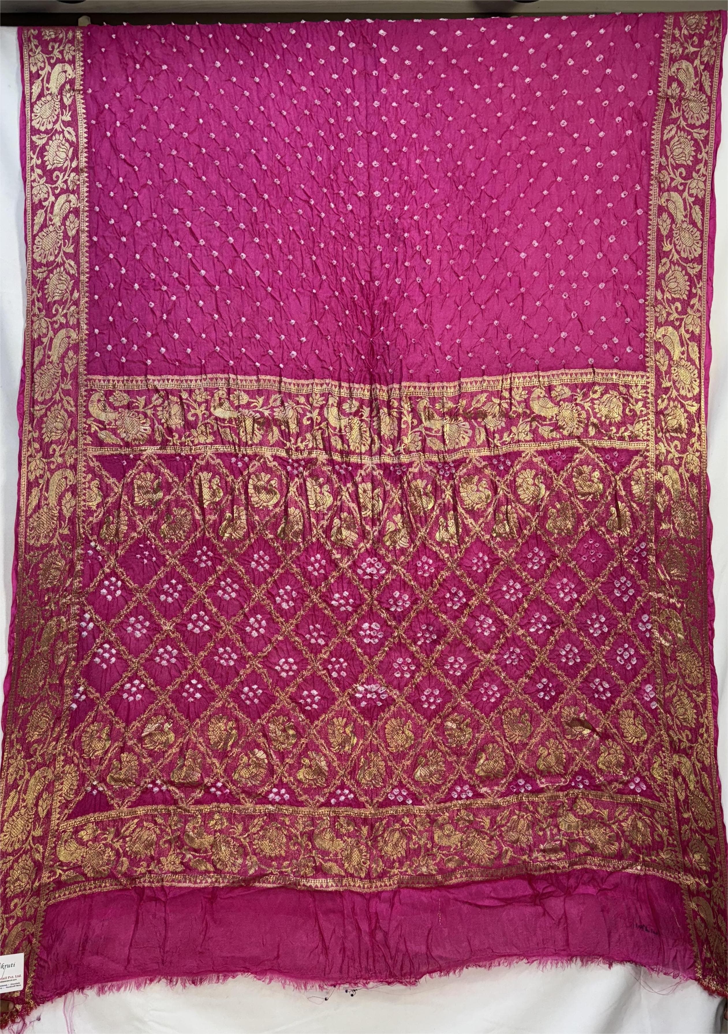 kala-sanskruti-all-over-pink-color-art-silk-bandhani-saree-6.5m-with-blouse-piece-elegant-traditional-wear-bridal-unique-saree-for-women1