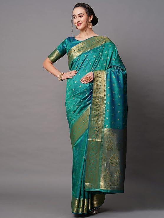 women's-silk-blend-woven-design-saree-with-unstitched-blouse-piece1