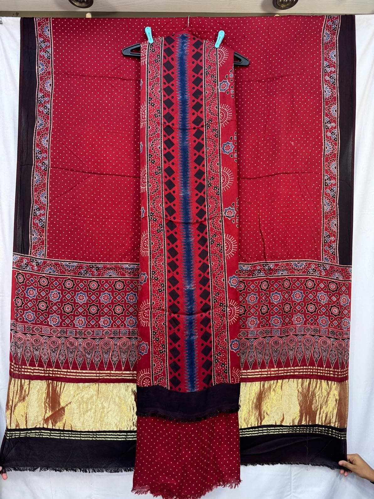 kala-sanskruti-all-over-marun-color-art-silk-bandhani-dress-2.5-m-each-piece-elegant-traditional-wear-art-silk-dress-for-women1