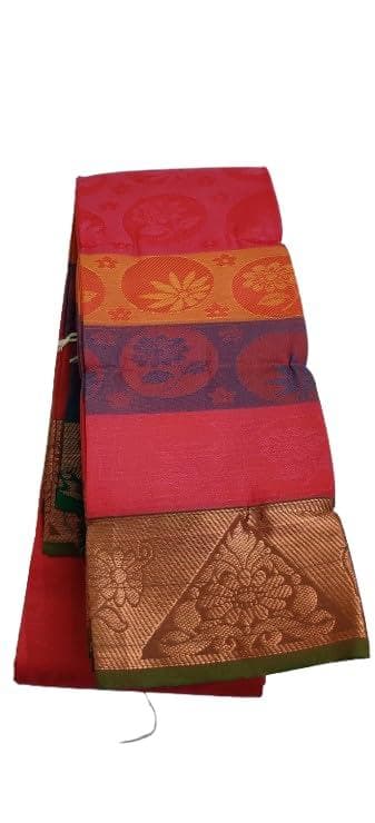 orange-multicolor-silk-traditional-contrast-border-special-saree1