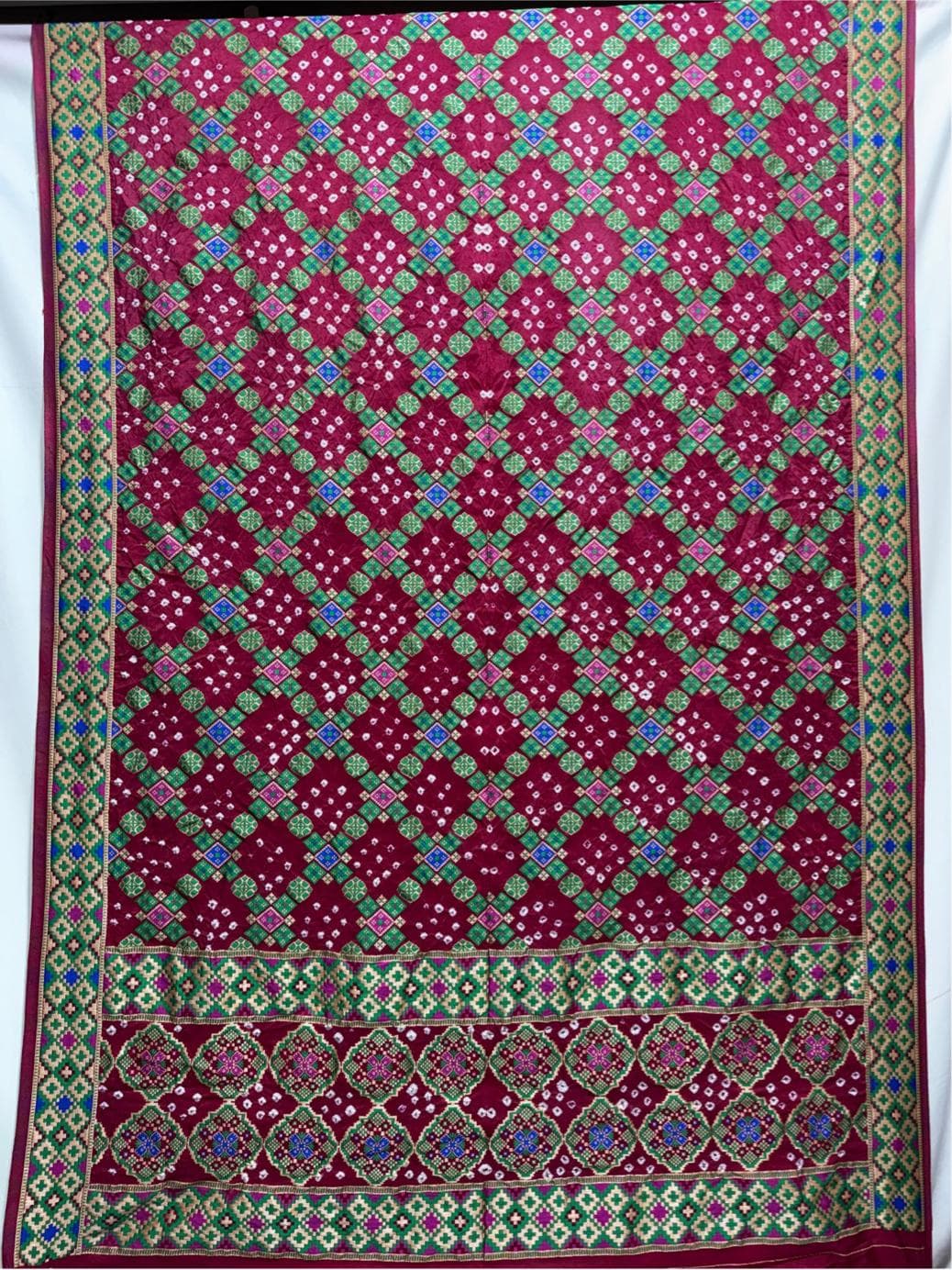 kala-sanskruti-all-over-maroon-color-dupion-silk-bandhani-saree-6.5m-with-blouse-piece-elegant-traditional-wear-bridal-saree-for-women1