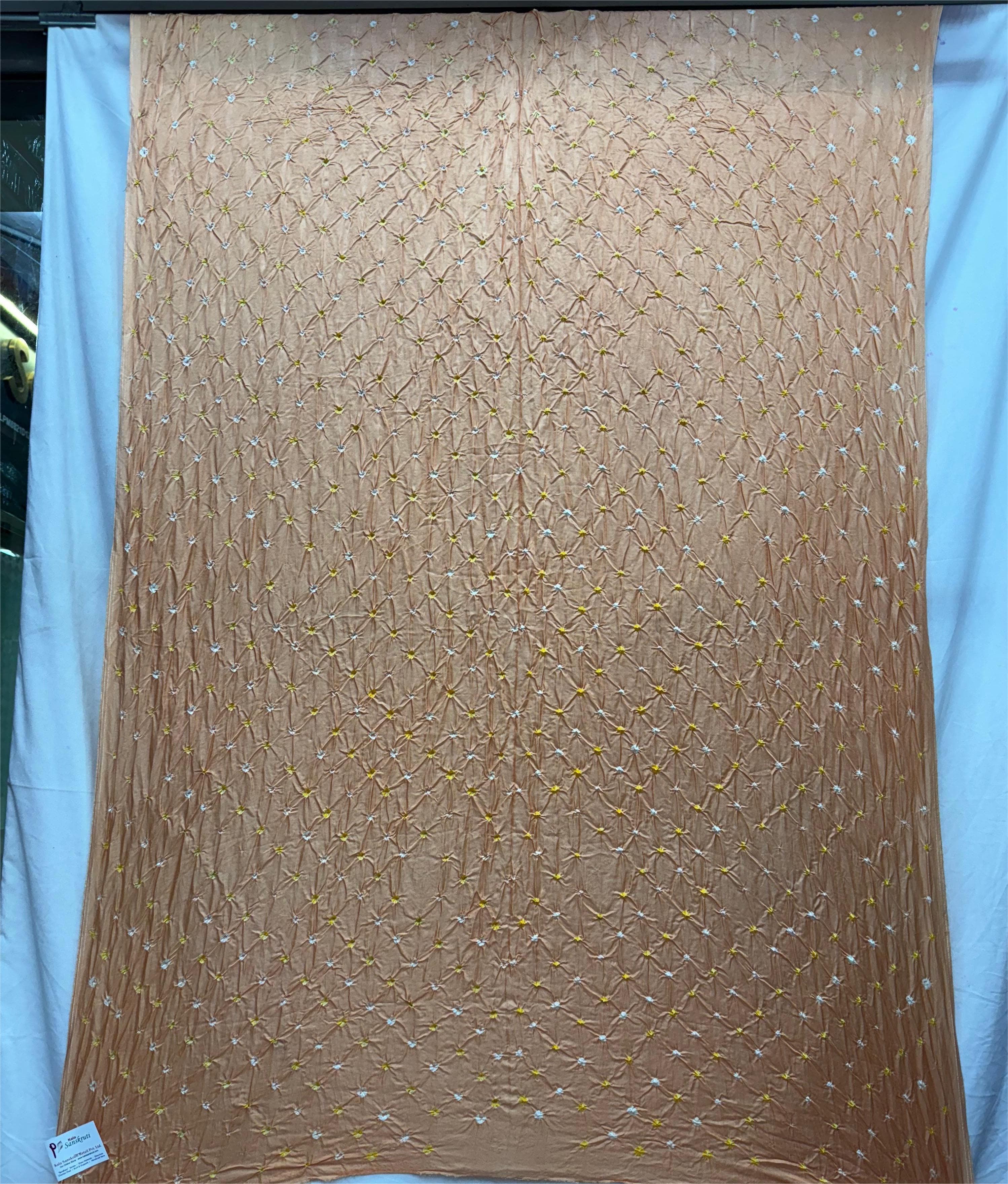kala-sanskruti-all-over-peach-color-semi-gaji-silk-bandhani-than-material-3-m-fabric-piece-elegant-art-silk-than-material-for-women1