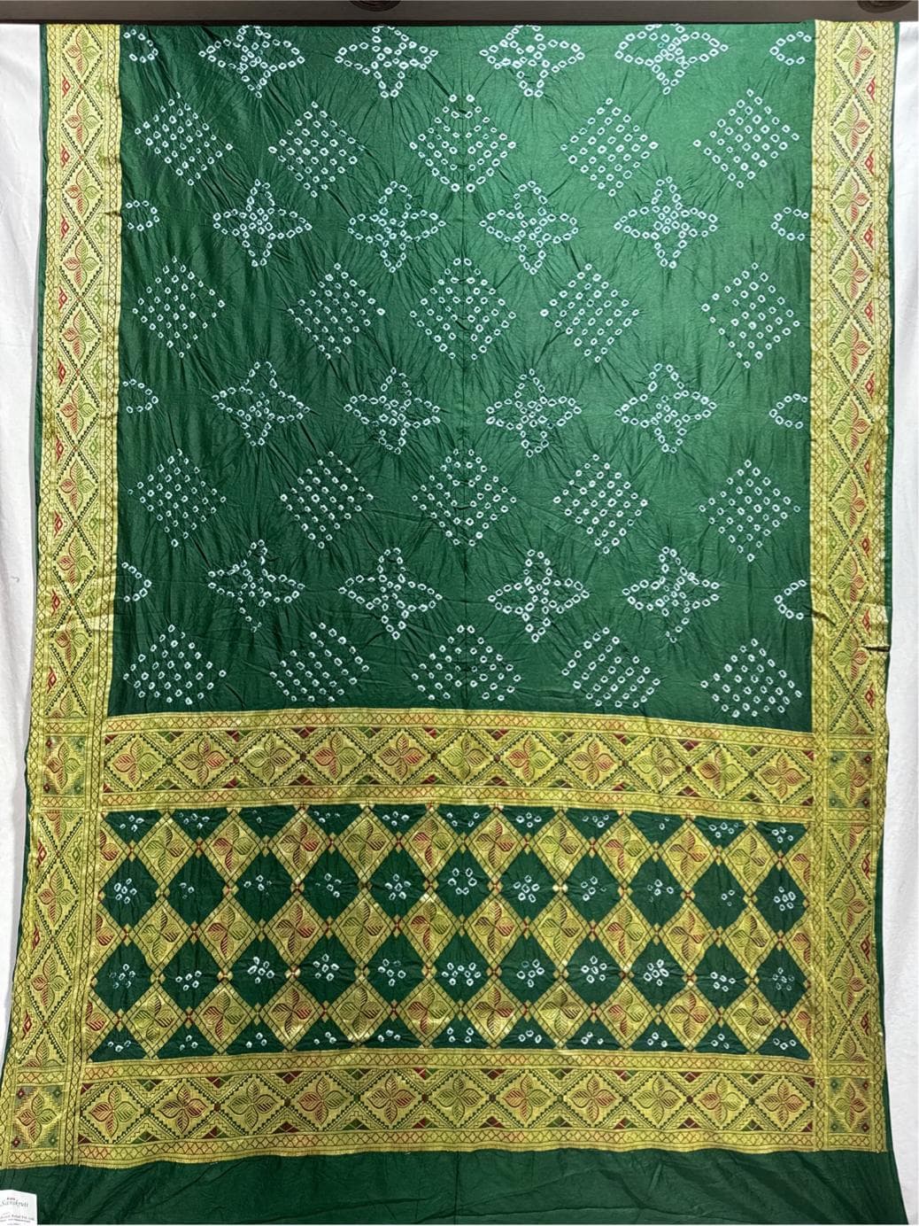 kala-sanskruti-all-over-green-color-dupion-silk-bandhani-saree-6.5m-with-blouse-piece-elegant-traditional-wear-bridal-saree-for-women1