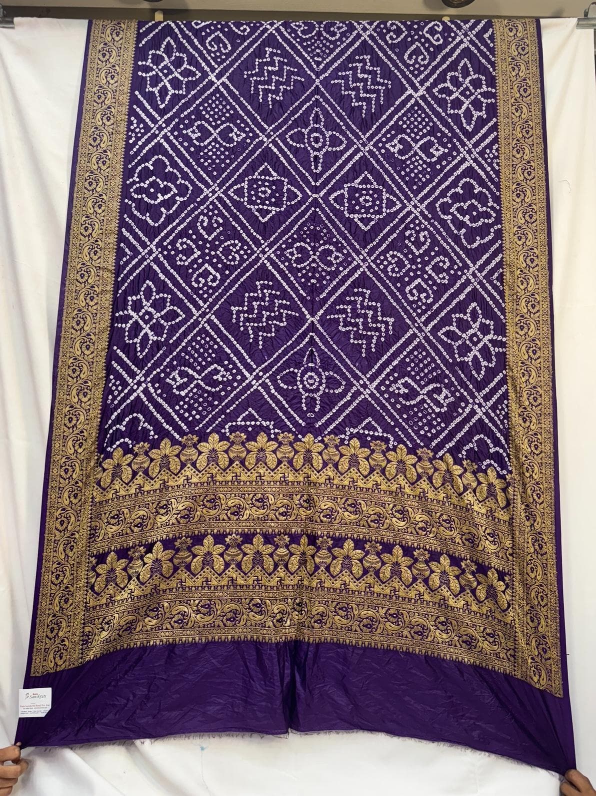 kala-sanskruti-all-over-purple-color-dupion-silk-bandhani-saree-6.5m-with-blouse-piece-elegant-traditional-wear-bridal-saree-for-women1