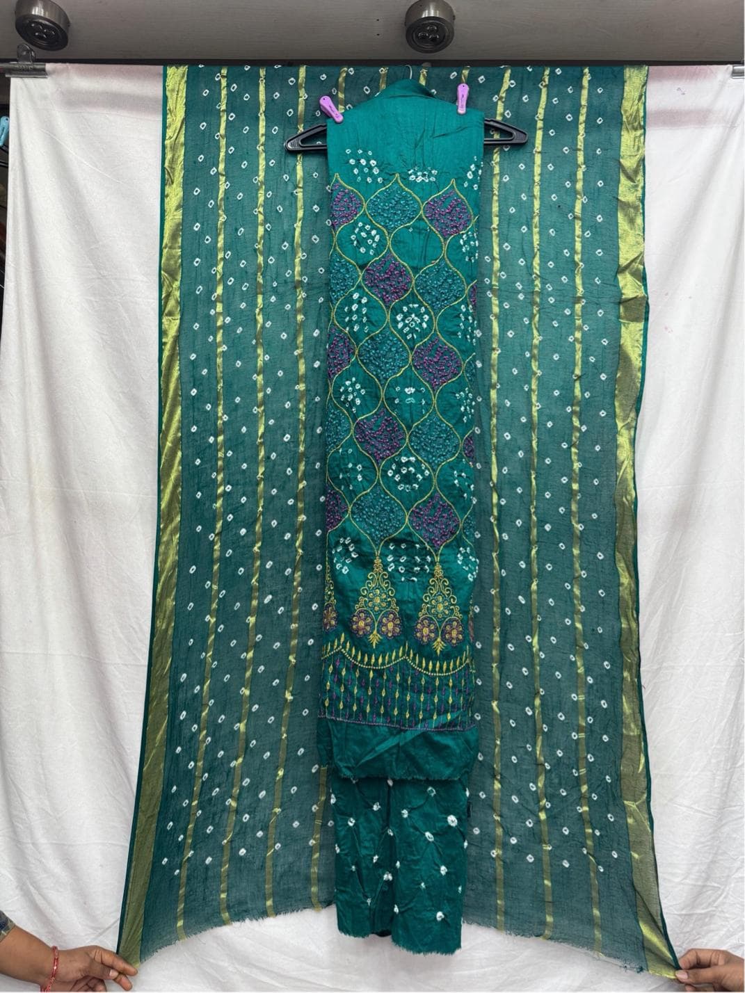 kala-sanskruti-all-over-morpich-color-heavy-cotton-satin-bandhani-dress-2.5-m-(each-piece)-elegant-traditional-wear-dress-material-for-women1