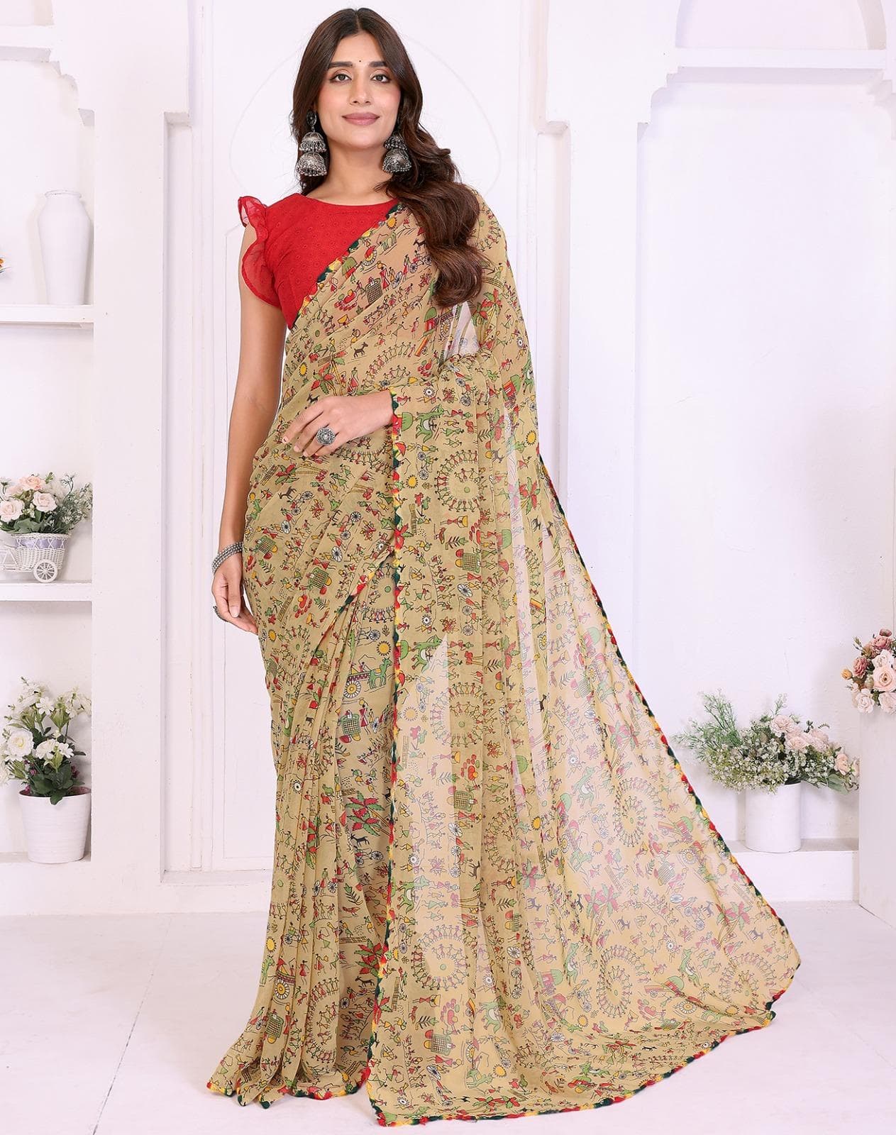 mandala-print-georgette-saree1