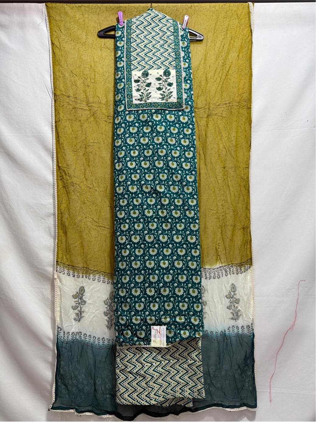 kala-sanskruti-all-over-morpichh-color-heavy-cotton-satin-bandhani-dress-2.5-m-(each-piece)-elegant-traditional-wear-dress-material-for-women1