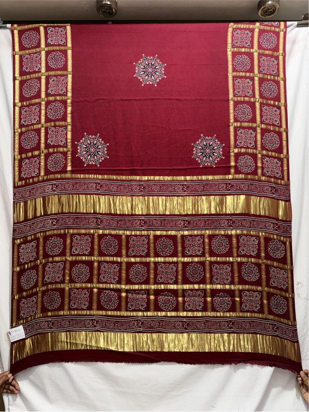 kala-sanskruti-all-over-maroon-color-art-silk-bandhani-saree-6.5m-with-blouse-piece-elegant-traditional-wear-bridal-unique-saree-for-women1