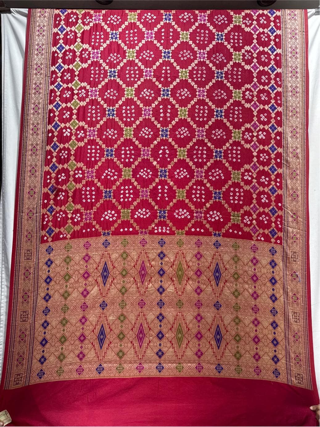 kala-sanskruti-all-over-maroon-color-dupion-silk-bandhani-saree-6.5m-with-blouse-piece-elegant-traditional-wear-bridal-saree-for-women1