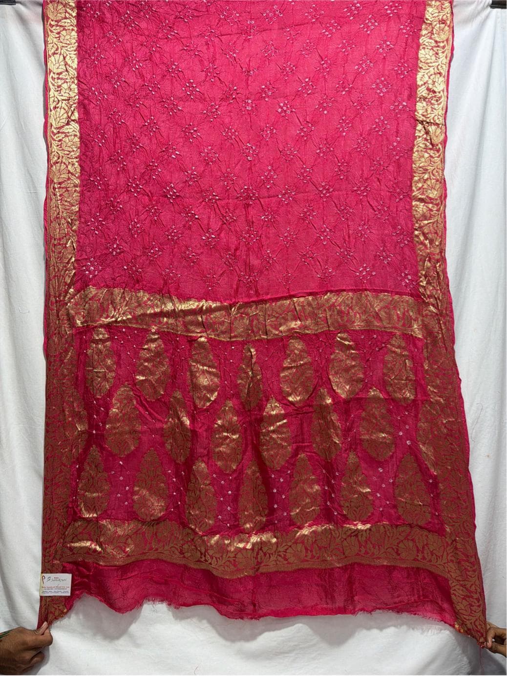 kala-sanskruti-all-over-peach-color-art-silk-bandhani-saree-6.5m-with-blouse-piece-elegant-traditional-wear-bridal-unique-saree-for-women1