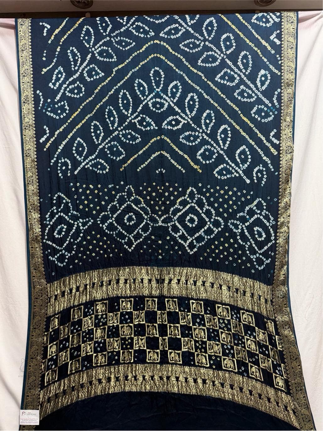 kala-sanskruti-all-over-indigo-color-art-silk-bandhani-saree-6.5m-with-blouse-piece-elegant-traditional-wear-bridal-unique-saree-for-women1