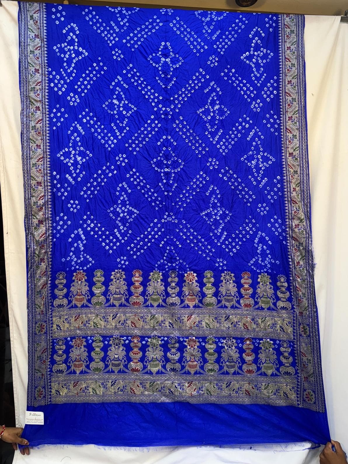 kala-sanskruti-all-over-royl-biue-color-dupion-silk-bandhani-saree-6.5m-with-blouse-piece-elegant-traditional-wear-bridal-saree-for-women1