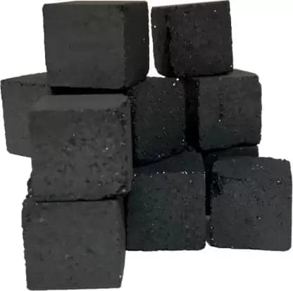 lit-angara-premium-coconut-shell-coal,-long-burning,-low-smoke-barbeque-charcoal---(charcoal-500-gram)-hookah-charcoals--(pack-of-1)1