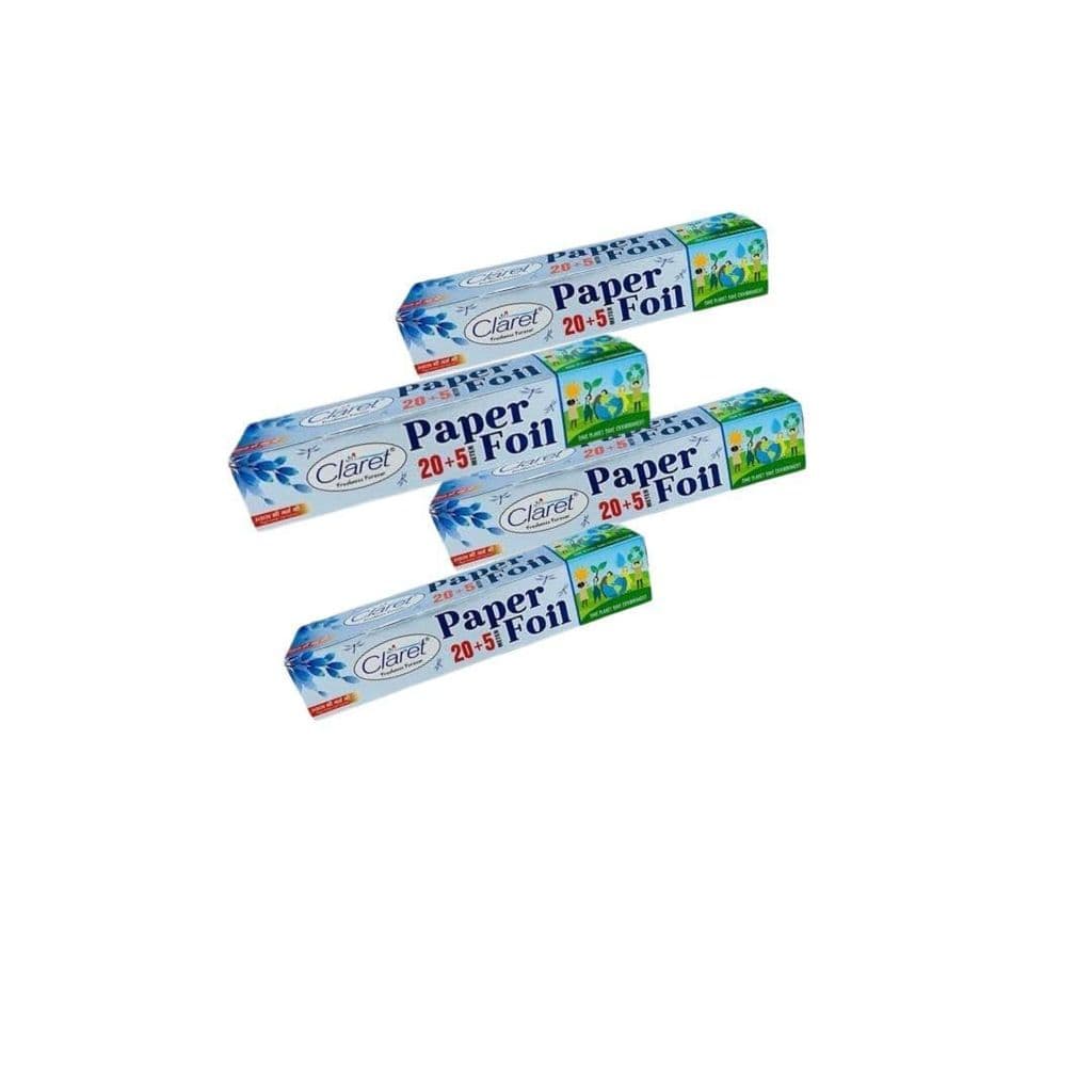 claret-kitchen-paper-foil-20+5---aluminium-&-butter-paper-(pack-of-4)-|-food-grade-&-hygienic-|-keeps-food-warm-&-fresh1