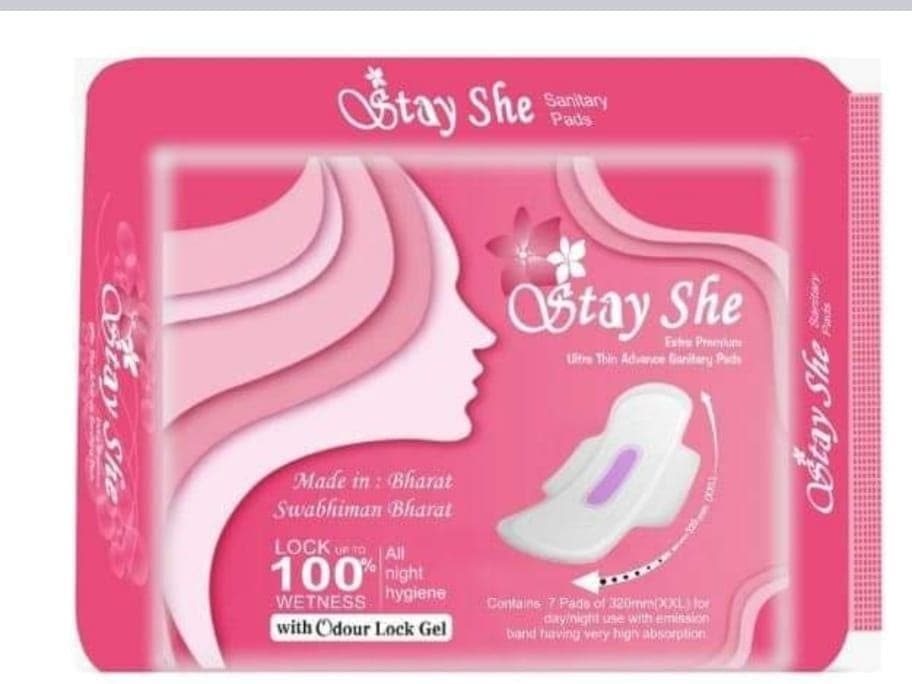 stay-she-ultra-thin-advance-sanitary-pads-with-anion-emission-band---7-pads-of-xxl-320mm-with-100%-organic-cotton-top-sheet-(biodegradable)---pack-of-21