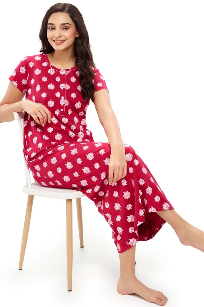 zeyo-womens-cotton-navy-blue-leaf-printed--stylish-maxi-night-dress-nighty1