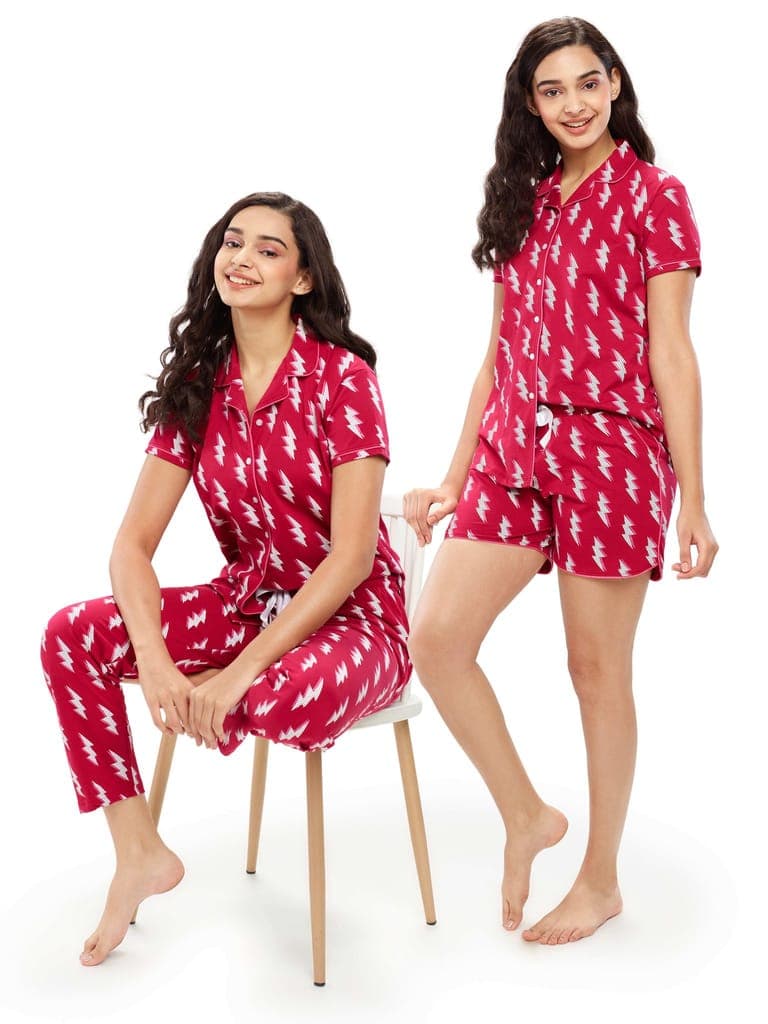 zeyo-women's-cotton-3pcs--blue-flash-printed-night-suit-set1