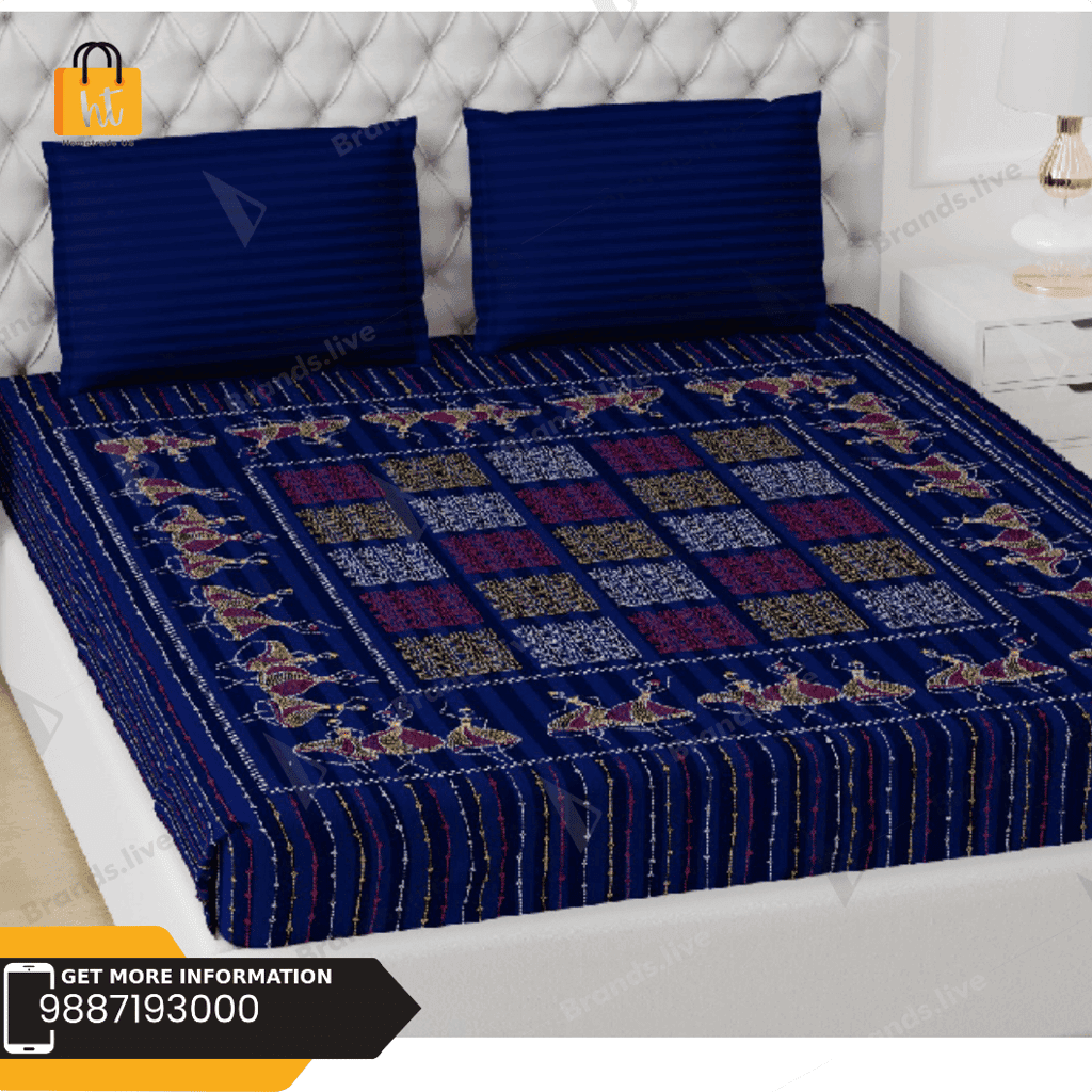 3001-hometrade-india-standard-king-size-(90*108-inches)-double-bedsheet-with-2-pillow-cover-rj-14-jaipur-lining-33401