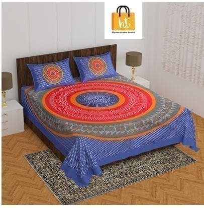 3001-hometrade-india-standard-king-size-(90*108-inches)-double-bedsheet-with-2-pillow-cover-rj-14-jaipur-lining-38281
