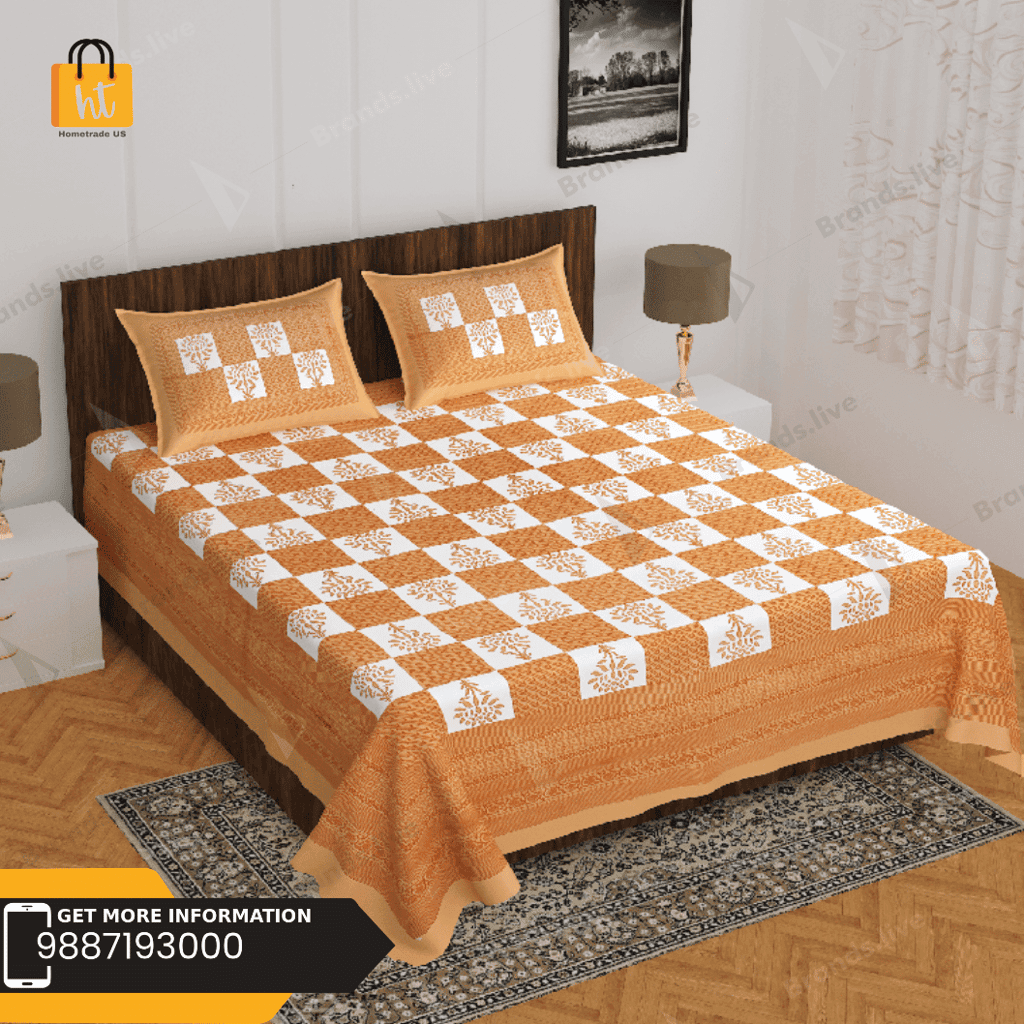 3001-hometrade-india-standard-king-size-(90*108-inches)-double-bedsheet-with-2-pillow-cover-rj-14-jaipur-lining-40381