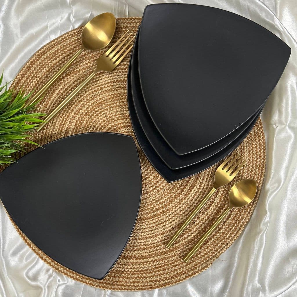 ceramic-dining-matte-black-triangle-ceramic-quarter-plates--set-of-41