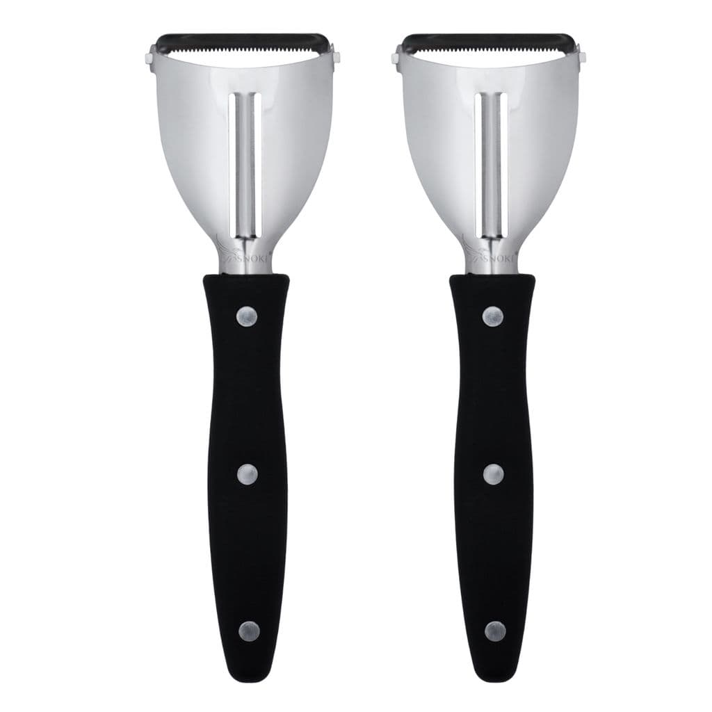 snoke®-2-in-1-y-peeler-,-peeler-cutter-,-peeler-for-vegetables-pack-of-2-silver-color-blade-with-black-color-strong-plastic-handle-for-better-grip.1