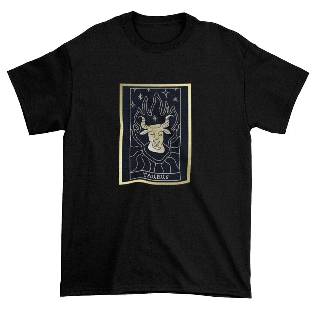 equallife-pure-cotton-bio-washed-t-shirt-chest-printed-zodiac-sign-series-1-taurus-design-by-zingertees-women-el9120078-f1
