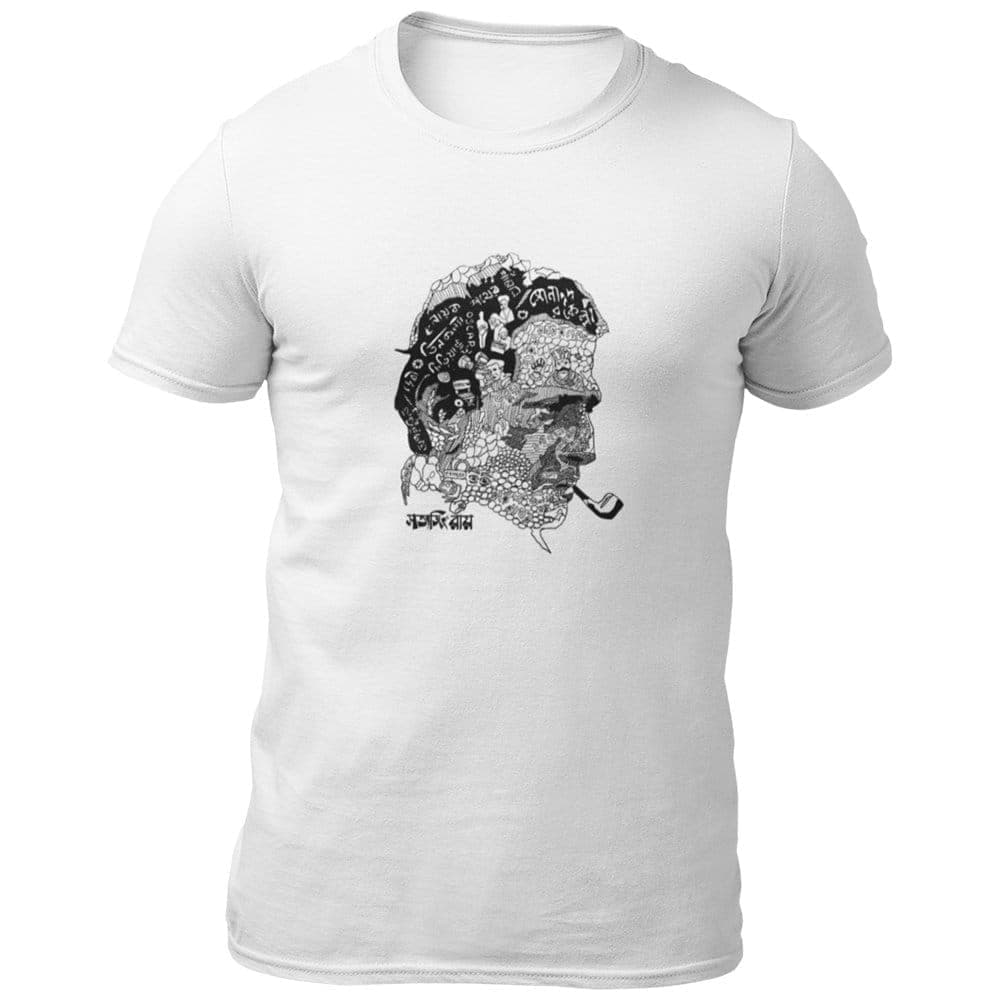 equallife-pure-cotton-bio-washed-chest-printed-t-shirt---bengali-collection---satyajit-ray-portrait---by-zingertees-women-el9120527-f1