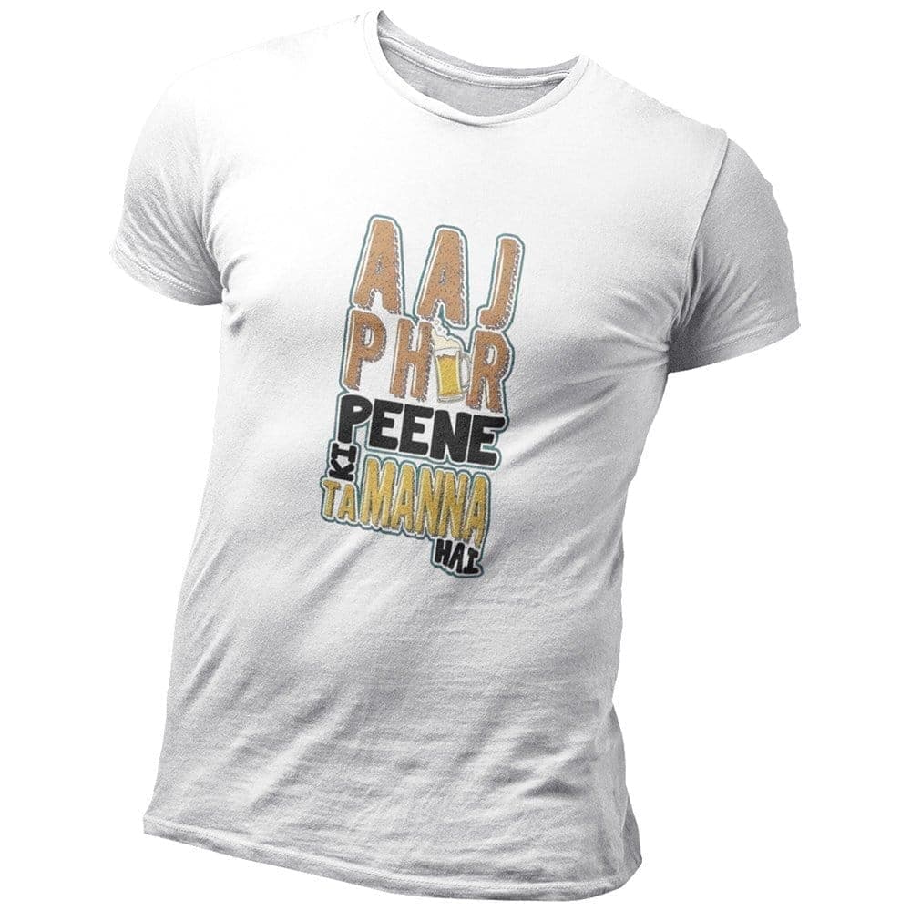 equallife-pure-cotton-bio-washed-chest-printed-t-shirt---funny-tees---aaj-phir-peene-ki-tammana-hai-design-19---by-zingertees-men-el9120637-m1