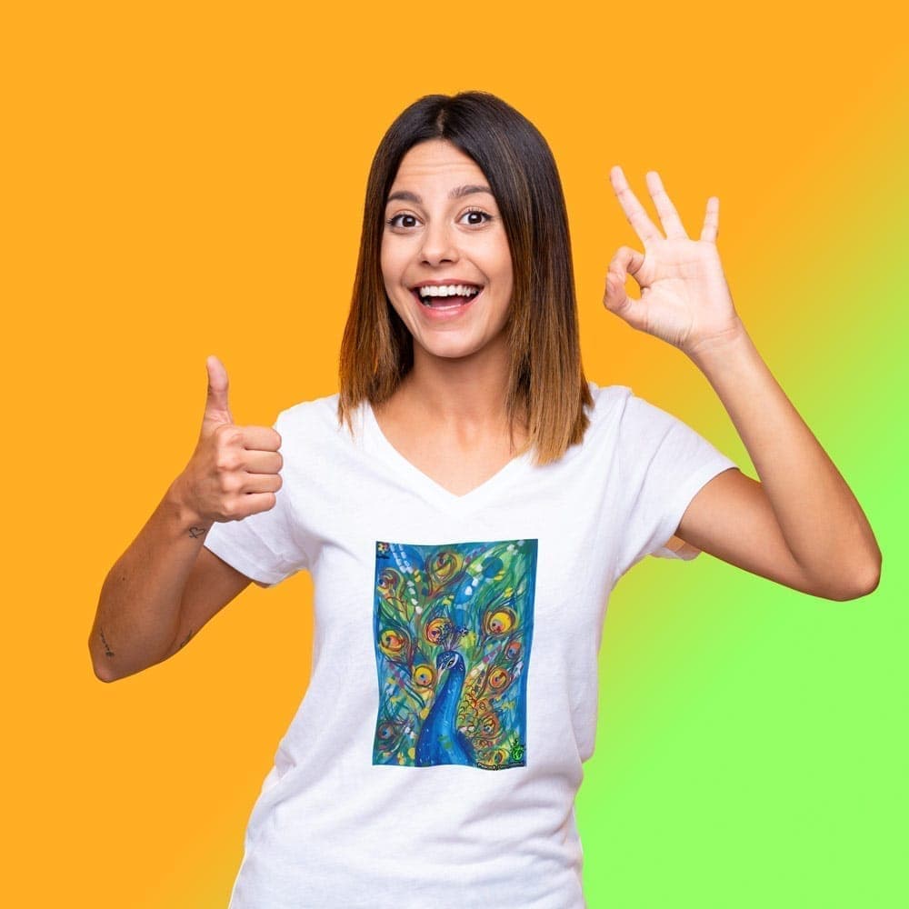 equal-life-printed-t-shirts---eco-earth-series---peacock---by-zingertees-women-el91200351