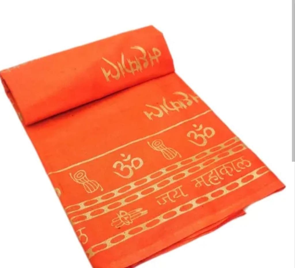 lafabriqueind-mahakaal-&-om-printed-shawan,-kanwariya-gamcha,-holy-cloth,-2mtr,-pack-of-1,-orange-color1