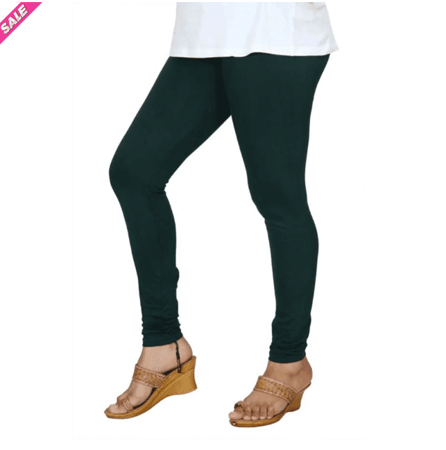-women's-dark-green-solid-cotton-lycra-churidar-leggings1