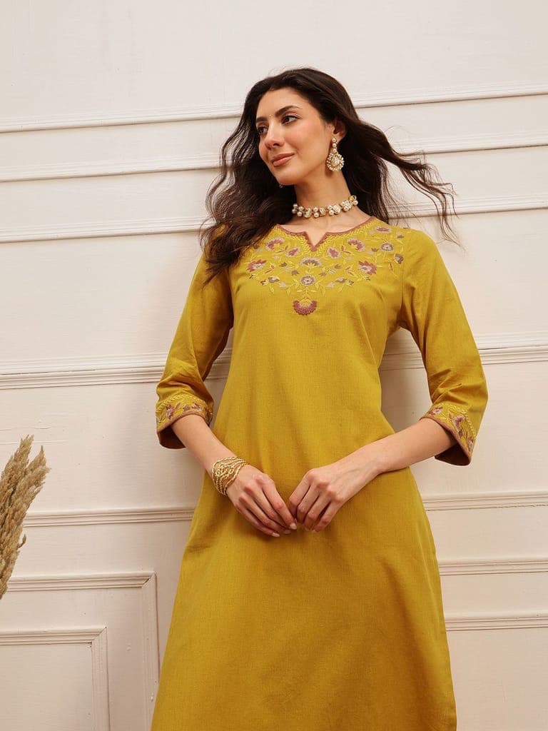 mustard-floral-embroidered-kurta1